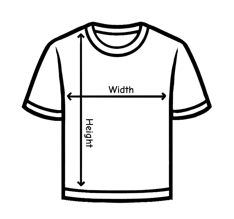 Ilustrasi Ukuran T-Shirt